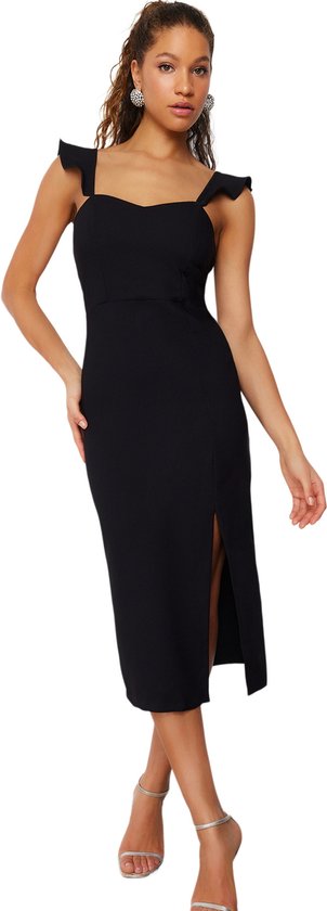 Trendyol TPRSS24EL00134 Adultes Femmes - Zwart - 34