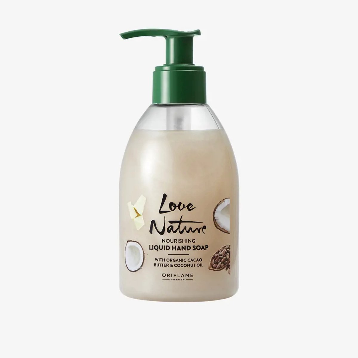 Love Nature Nourishing Liquid Hand Soap with Organic Cacao Butter & Coconut Oil