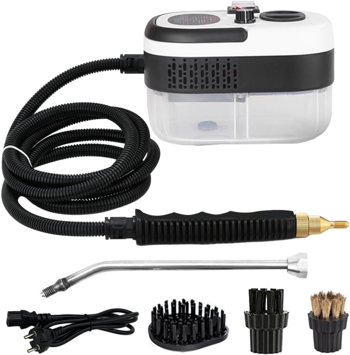 Hoge Temperatuur Elektrische Stoomreiniger - 2500W met 1200ml Reservoir en 5 Accessoires - Multifunctionele Handstoomreiniger voor Auto en Huishoudelijk Gebruik