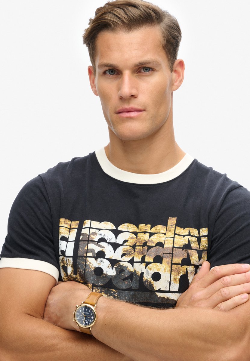 Superdry Photographic Logo T-shirt Met Korte Mouwen S Man Zwart