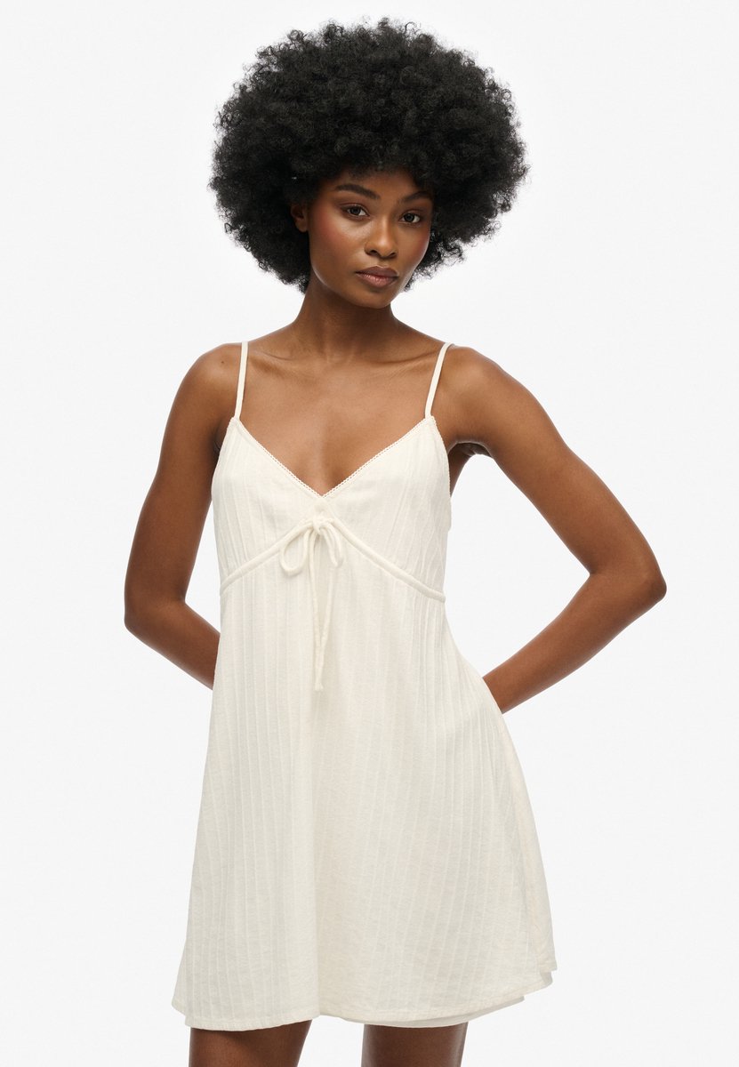 Superdry Geweven Cami mini-jurk met textuur Dames Jurken Creme