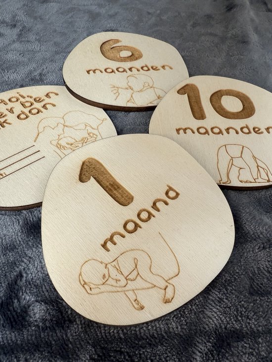 Mijlpaalkaarten - Mijlpaalkaarten baby - Mijlpaalkaart hout - Milestone baby cards - Mijlpaal baby - Milestone cards - Baby cadeau - Baby cadeautjes en kraamcadeautjes - baby cadeau jongen - baby cadeau meisje - Kerstcadeau - Sinterklaas cadeautjes — afbeelding 3