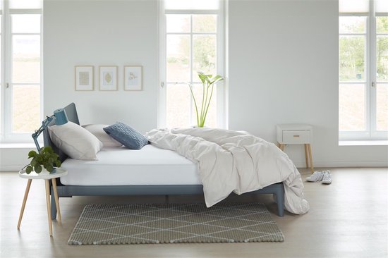 Beddinghouse Jersey - Surmatelas Séparation Hoeslaken - Lits jumeaux - 200x200 / 220 cm - Wit