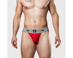 MM Sports Original Edition Swimmer/Jogger Jockstrap 2 inch Red - MAAT XXL - Heren Ondergoed - Jockstrap voor Man - Mannen Jock