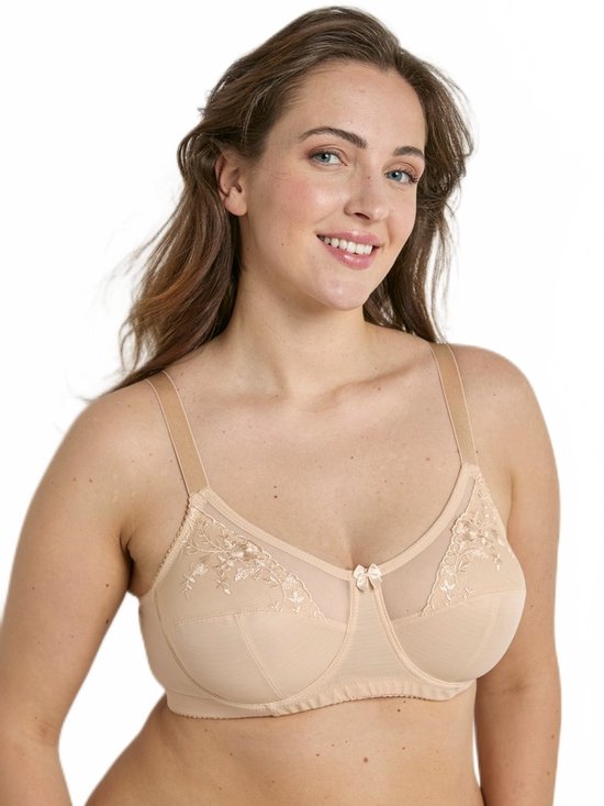 Soutien-gorge à armatures avec broderie en fil brillant
