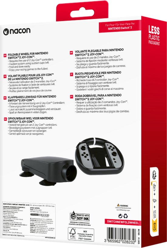 Opvouwbaar Stuur voor Nintendo Switch 2 Joy-con - Racing stuur - Zwart van DOBE — afbeelding 5