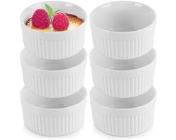 Creme Brulee Schaaltjes Keramiek Wit 260 ml 6 stuks - Ramekins - Set - Ovenschaal - Snackkommen - Dipschalen - Kleine Komen voor Dipsauzen en Snacks Creme Brulee Schaaltjes Keramiek Wit 260 ml 6 stuks - Ramekins - Set - Ovenschaal - Snackkommen - Dipschalen - Kleine Komen voor Dipsauzen en Snacks