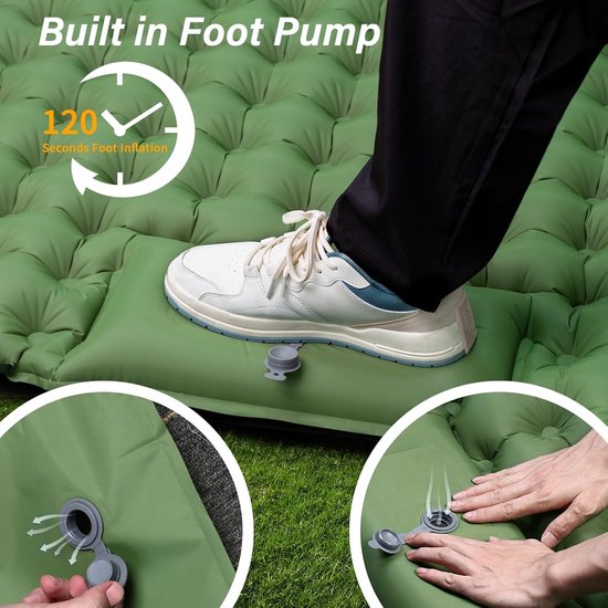 Slaapmat zelfopblazend - Extra groot formaat - Outdoor Slaapmat 1/2 Persoons - Camping matras - Slaapmatje - Lichtgewicht & Compact - Scheurbestendig van Velder — afbeelding 4