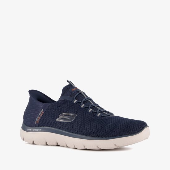 Skechers Slip-ins Wide Fit heren sneakers blauw - Maat 44 - Extra comfort - Memory Foam