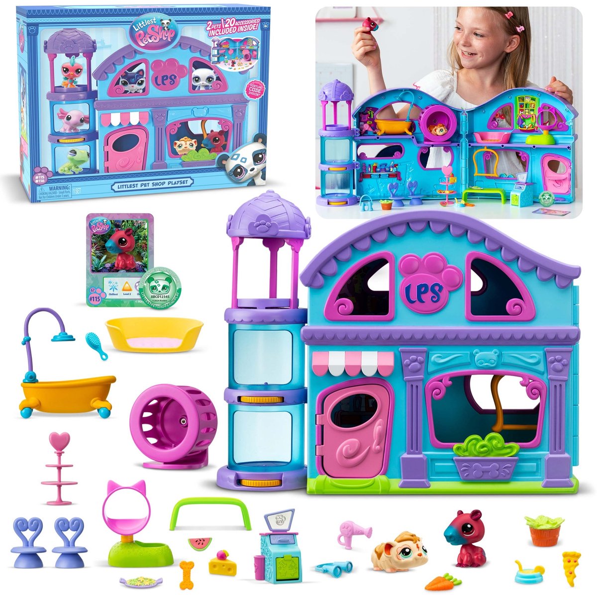 Bandai - Littlest Pet Shop - 3 verrassingsdieren - Kleine dieren om te verzamelen - BF00568