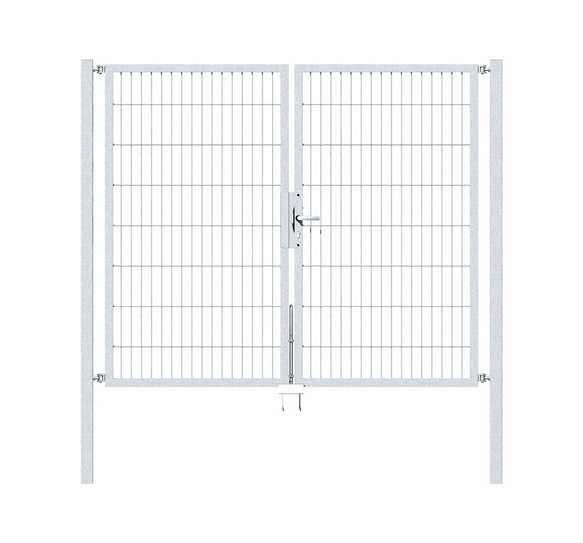 Alberts 647858 Dubbele poort Flexo met toebehoren, thermisch verzinkt, breedte 200 cm, hoogte 160 cm