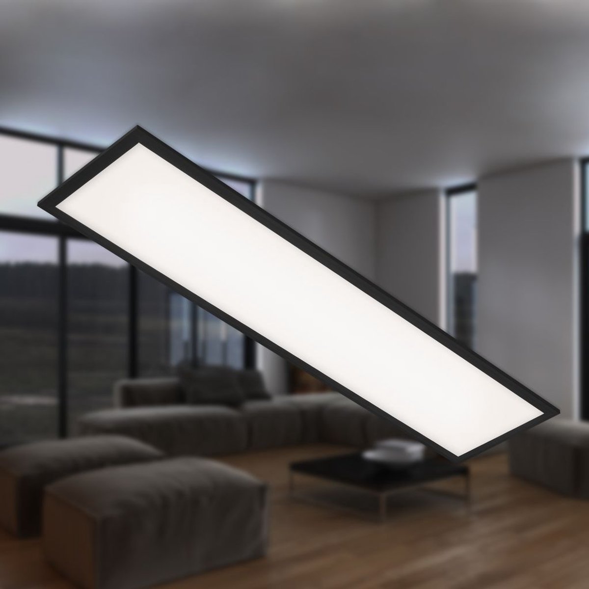 Briloner Leuchten - LED-paneel, plafondlamp dimbaar, plafondlamp, RGB, kleurbediening, achtergrondverlichting, incl. afstandsbediening, 15 Watt, 1.850 lumen, 4.000 Kelvin, wit, 293x293x28mm (DxH