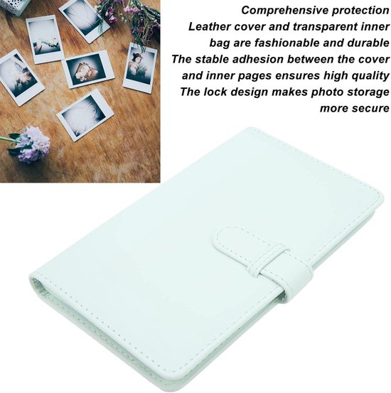 Mini fotoalbum met 52 zakken voor Fujifilm Instax Mini Instant Film, fits Polaroid Snap,Z2300, SocialMatic Instant Camera's & Zip Printer (1, Appelgroen