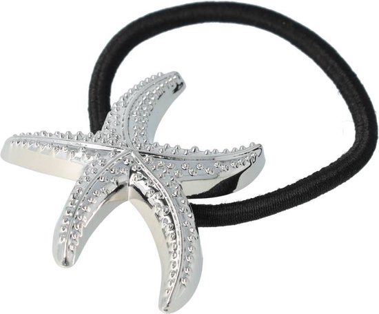 Élastique à cheveux en forme d'étoile de mer, ornement de manchette en forme d'étoile, forme d'élastique à Cheveux Argent