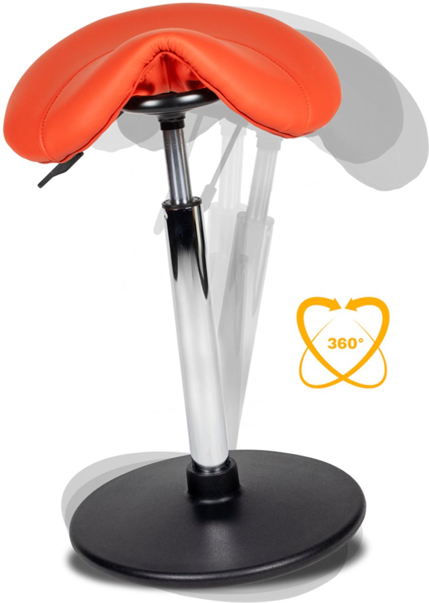 Ergonomische balanskruk, wiebelkruk, zit-sta kruk, zadelkruk, stahulp