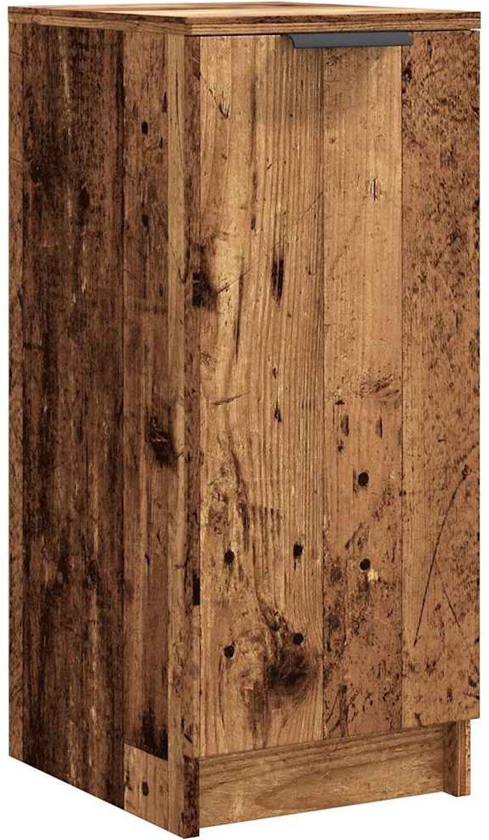 vidaXL Schoenenkast - 29,5x35x70 - cm - bewerkt - hout - oud - houtkleurig oud hout