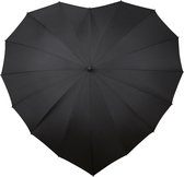 Impliva Heart UV-Bescherming Paraplu - Ø 110 cm - Zwart