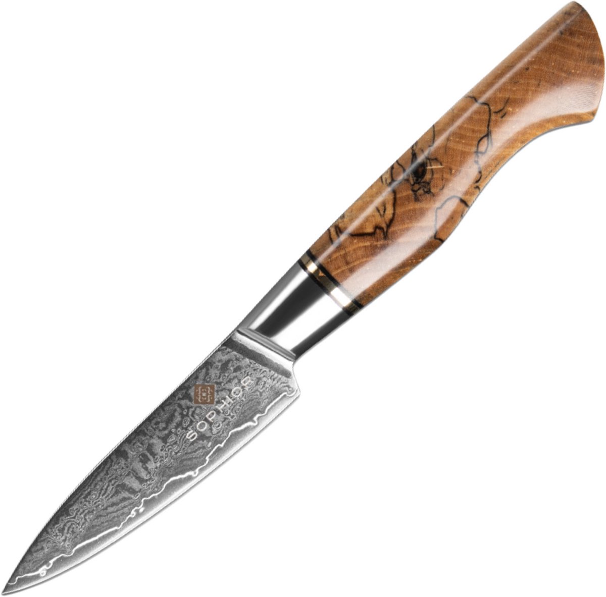 SOPHIOR – Japans Schilmes – 73-laags Damascus Mes – Esdoornhouten Handvat
