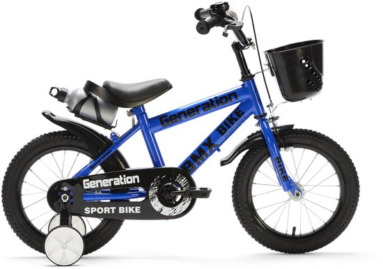 HUOMMGS 14 inch kinderfiets, geüpgraded kinderfiets voor kinderen vanaf