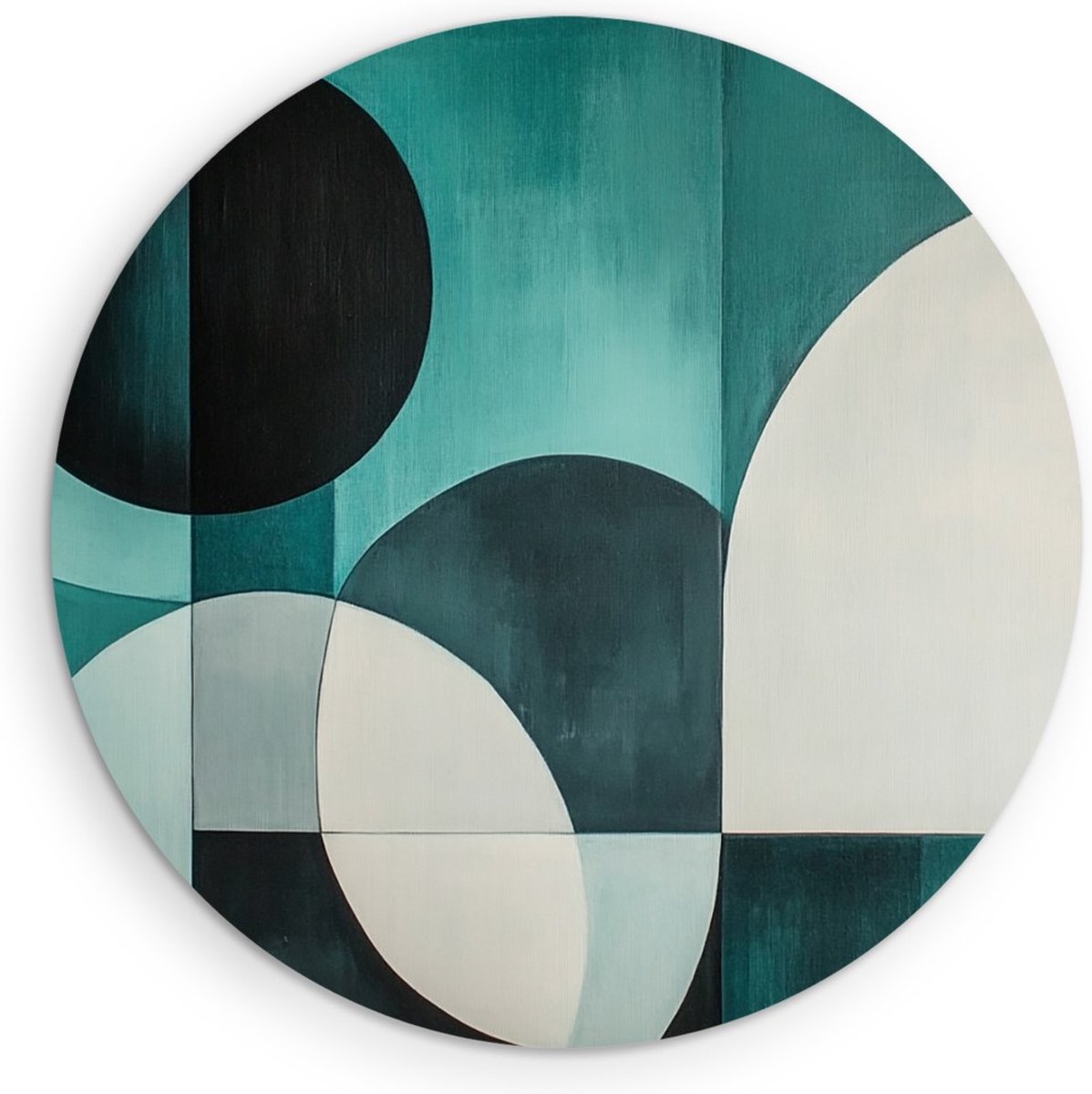 Saammp Forex Muurcirkel - blauw cirkelvormig - Abstract kunstwerk - Ø 80 - Wandcirkel - Wa