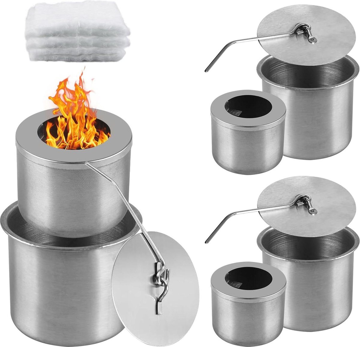 3 stuks branders met overloopbeveiliging voor verbrandingskamer - bio-ethanolhaard, ethanolbrander - universele ethanol voor balkon en terras .