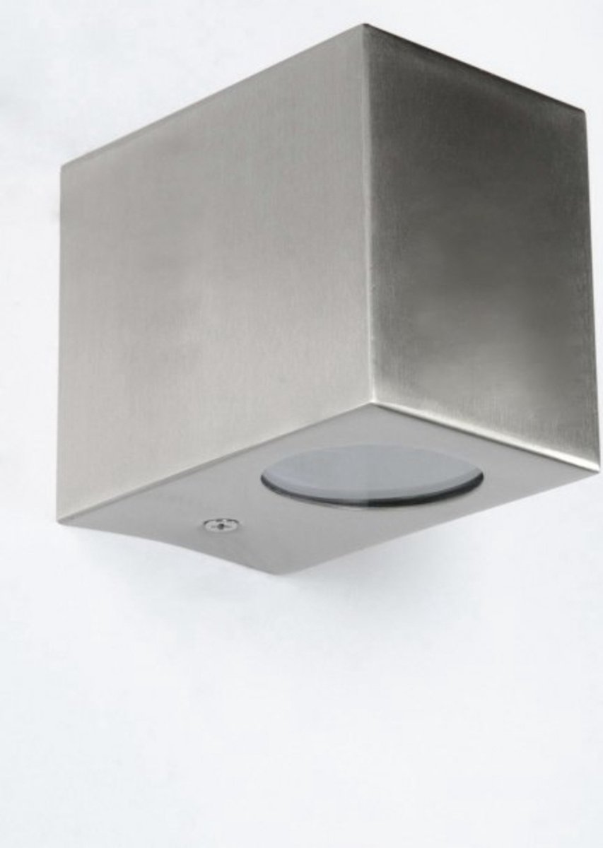 Lumidora Wandlamp 70508 - Voor buiten - RIO - GU10 - Staalgrijs - Staal - Buitenlamp - Badkamerlamp - IP44