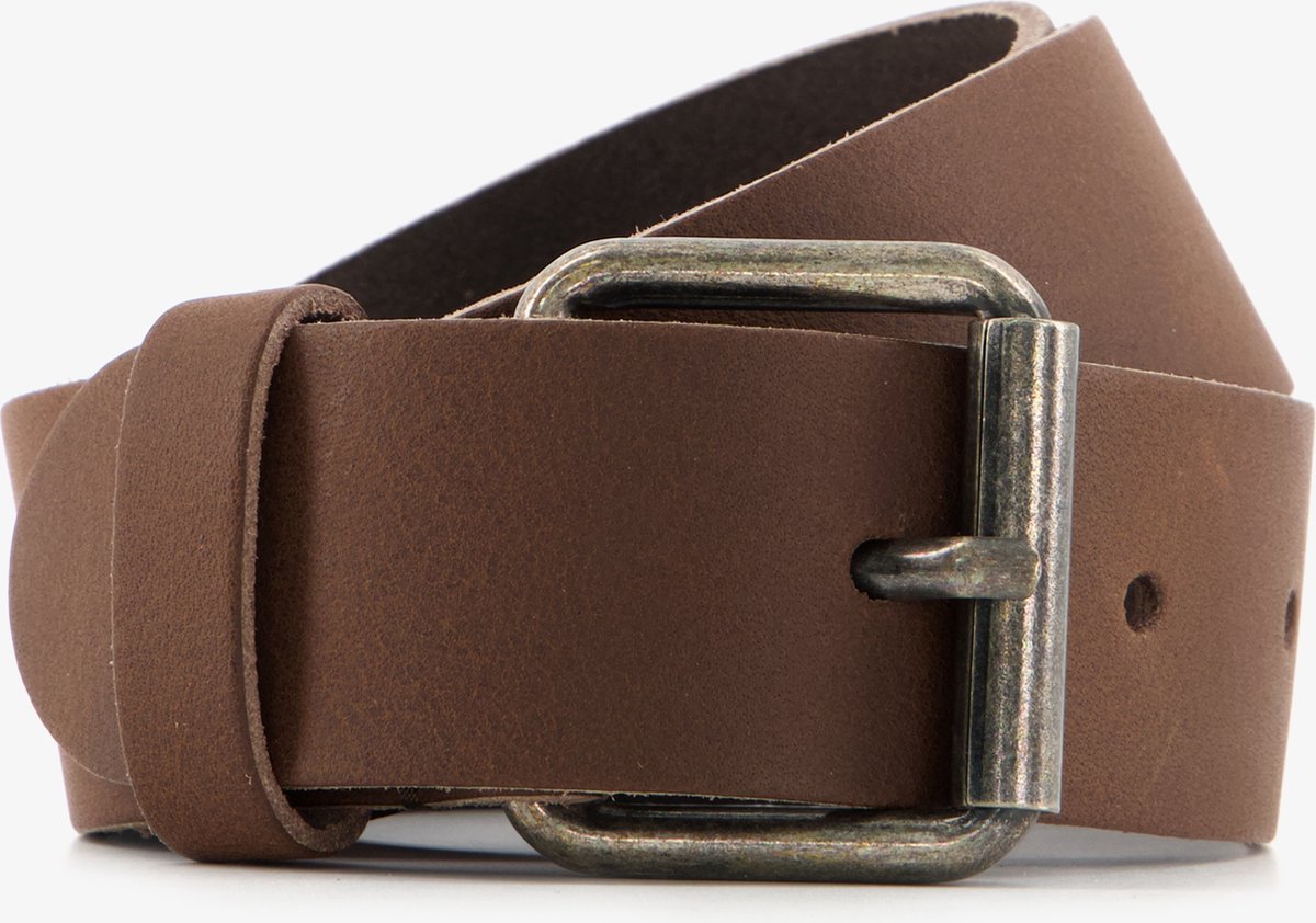 Leren heren riem bruin - Maat 95