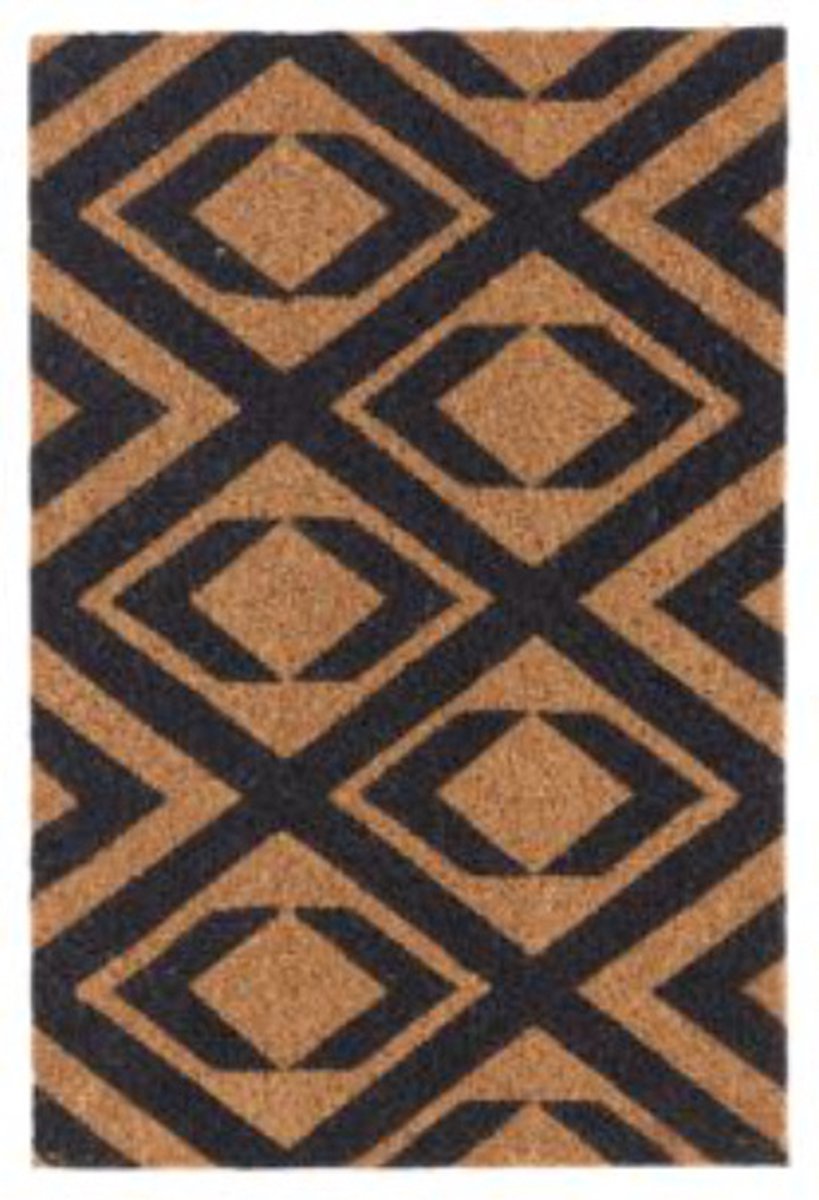 Deurmat Indi zwart 60x40cm