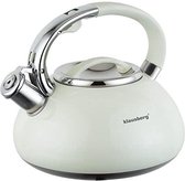 Bol.com Klausberg KB-7076 fluitketel - 3L - rvs - alle warmtebronnen - Beige aanbieding