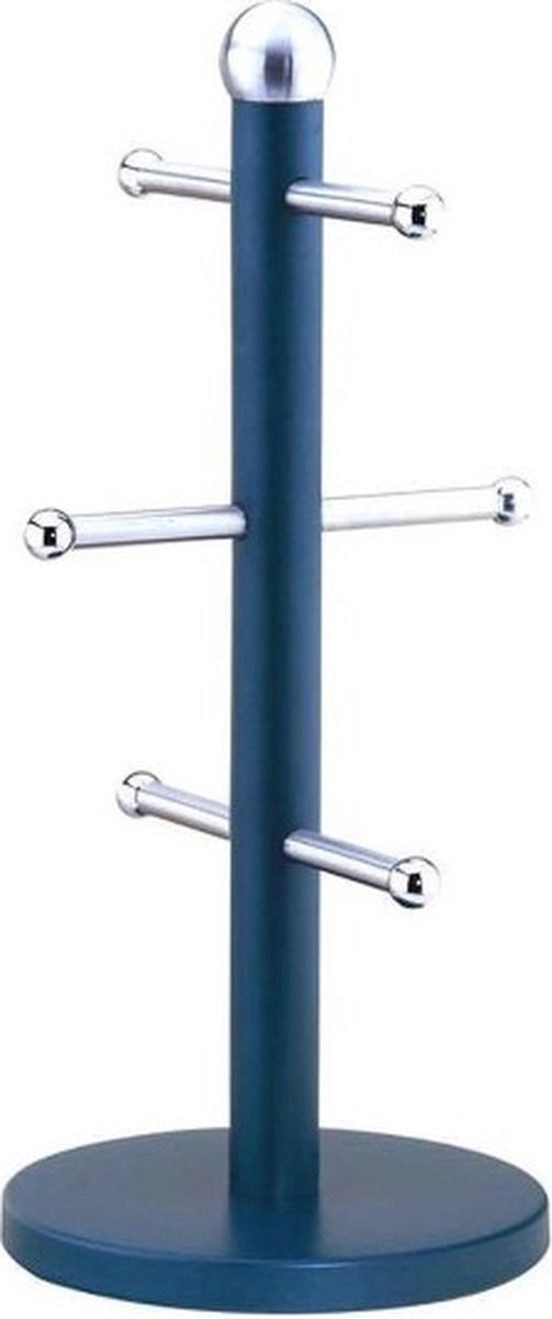 Michelino 46331 - Mokkenboom – Mokkenhouder – Mokkenrek Staand – Kopjeshouder – Koffiekopjes – Voor 6 Mokken - Blauw
