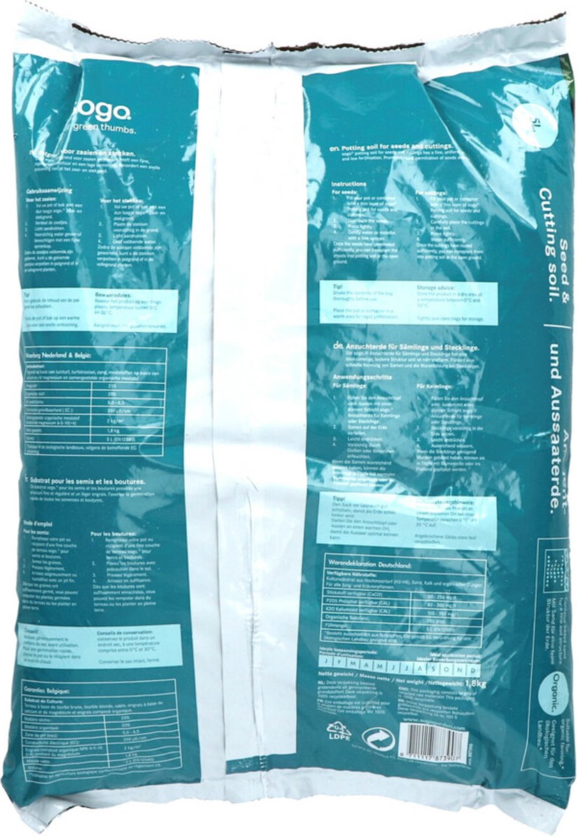 SOGO Biologische Zaai en Stekgrond 5 liter