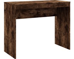 vidaXL Bureau - Gerookt Eiken - 90x40x72 cm Kantoormeubilair - Bureau - Houten Bureau - Modern Bureau - Compact Bureau