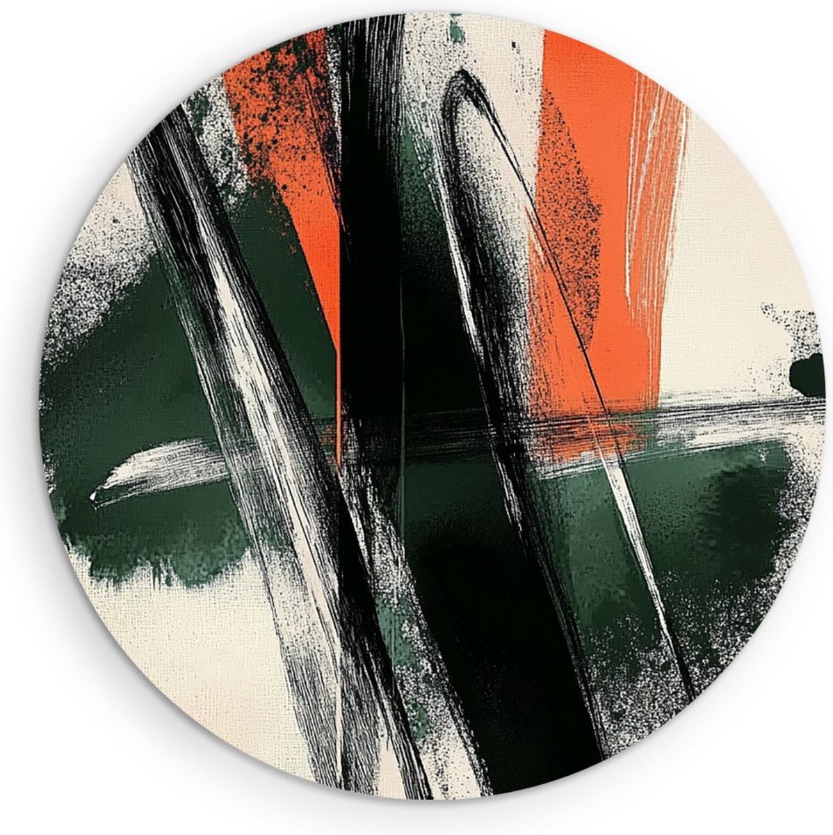 Saammp Forex Muurcirkel - Kleurrijk - Dynamisch - Abstract kunstwerk - Ø 30 - Wandcirkel - Wanddecoratie Cirkel - Muurdecoratie Woonkamer - Slaapkamer decoratie - Rond Schilderij