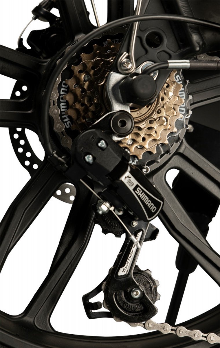 BOHLT Fat Twenty - Elektrische Vouwfiets - 20 inch Fatbike - 250W Motor - 374Wh Uitneembare Accu - 6 Versnellingen - Schijfremmen - Zwart thumbnail 4