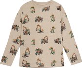 Minymo Kinder T-shirt à manches longues LS AOP 6682 Beige Melange-92