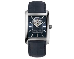 Frédérique Constant Carree Heart Beat FC-311N4C6 Horloge - Leer - Blauw - Ø 32 mm