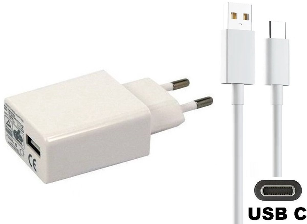 OneOne 2A lader + 2,0m sterke USB C kabel. TUV / GS 100% veilig. Oplader adapter past op Sony Xperia XZ, XZ Premium, XZ1, XZ1 Compact, XZ2, XZ2 Compact, XZ2 Premium, XZ3, XZs