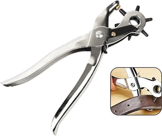 Knaak Gaatjestang - Ponstang - Perforatietang - Holpijptang - Voor Riemen & Leer - 6 Maten