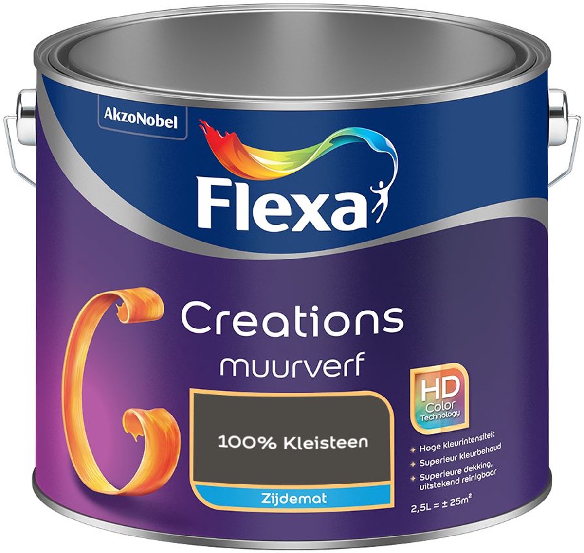 Flexa Creations Muurverf Zijdemat 100% Kleisteen 2,5 L