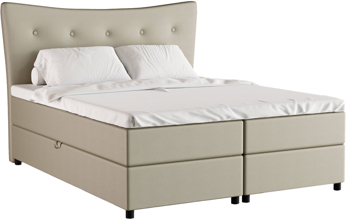 Homesy The Essence of Comfort Tweeperoonsbed Nevada 160 x 200 cm tweepersoons met hoogwaardige Bonell-matras en topper Olijf