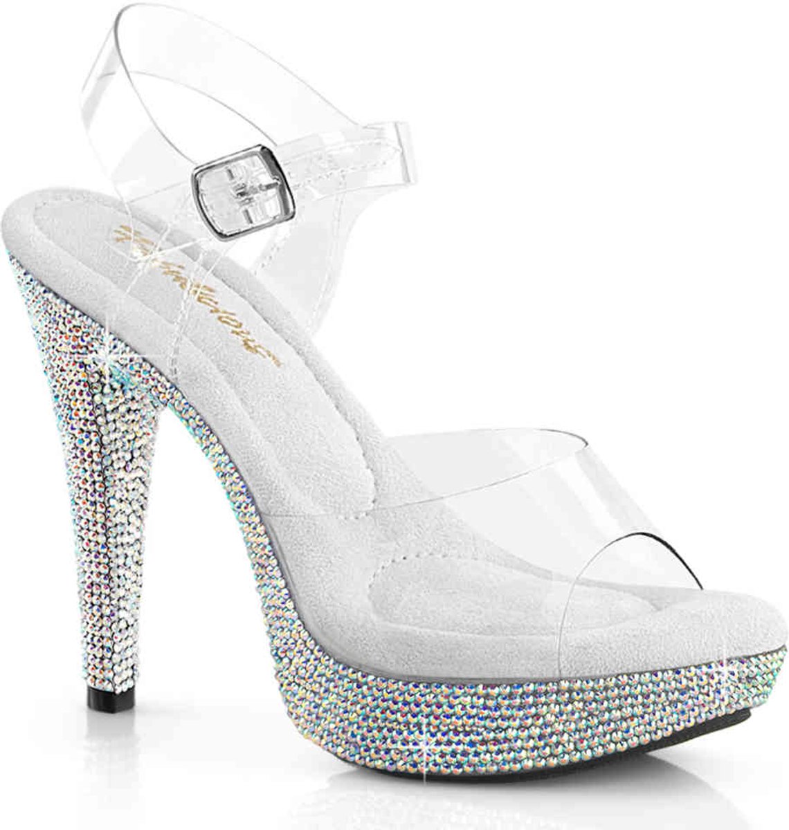 Fabulicious COCKTAIL-508DM Sandaal met enkelband 38 Shoes Transparant