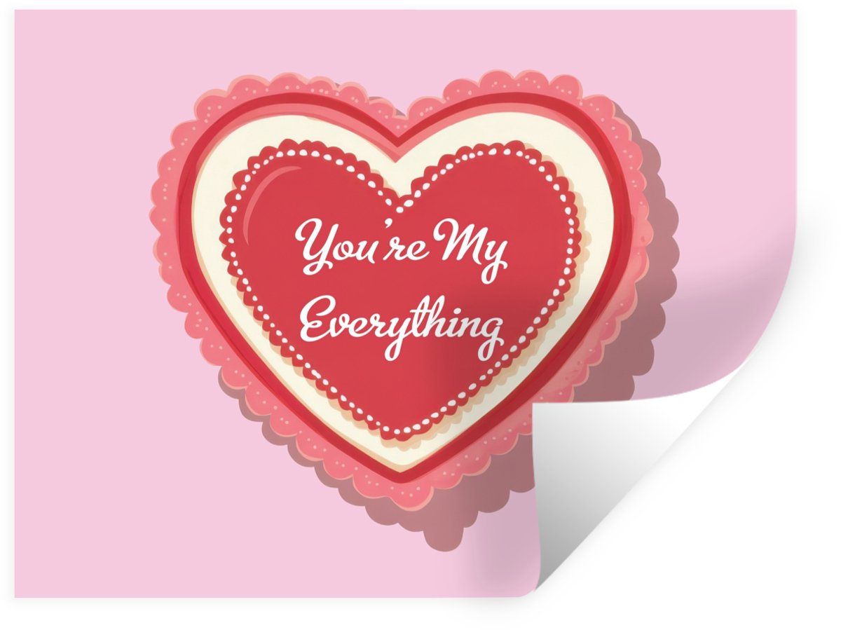 Muurstickers - Sticker Folie - Liefde - Hart - Valentijn - 40x30 cm - Plakfolie - Muurstic