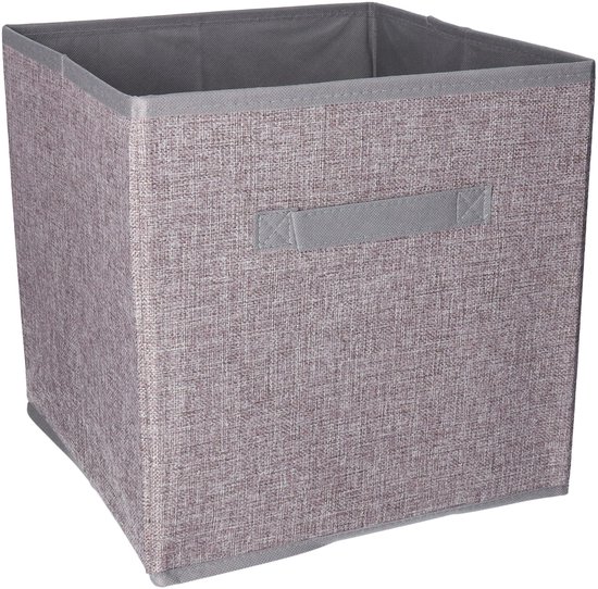 Set de 2x paniers de rangement / débarras gris anthracite 30 x 30 x 30 cm