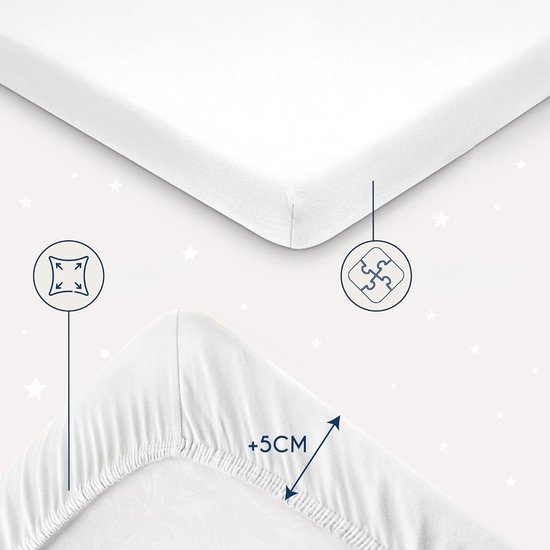 Dreamzie - Hoeslaken 40x80 cm voor kinderbed - 100% OEKO TEX gecertificeerd jersey katoen, 150 g/m² - Roze