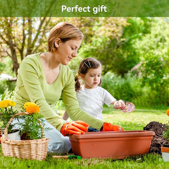 Ensemble d'outils de jardin Candala, 3 pièces en aluminium : truelle, cultivateur, sécateur, coffret cadeau pour fournitures de jardin (rouge)
