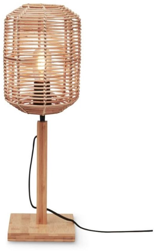 GOOD&MOJO Tafellamp Tanami - Bamboe/Rotan - Ø25cm - Modern