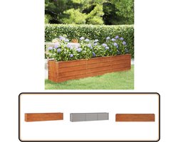 vidaXL - Plantenbak - verhoogd - 240x40x45 - cm - cortenstaal - roestig