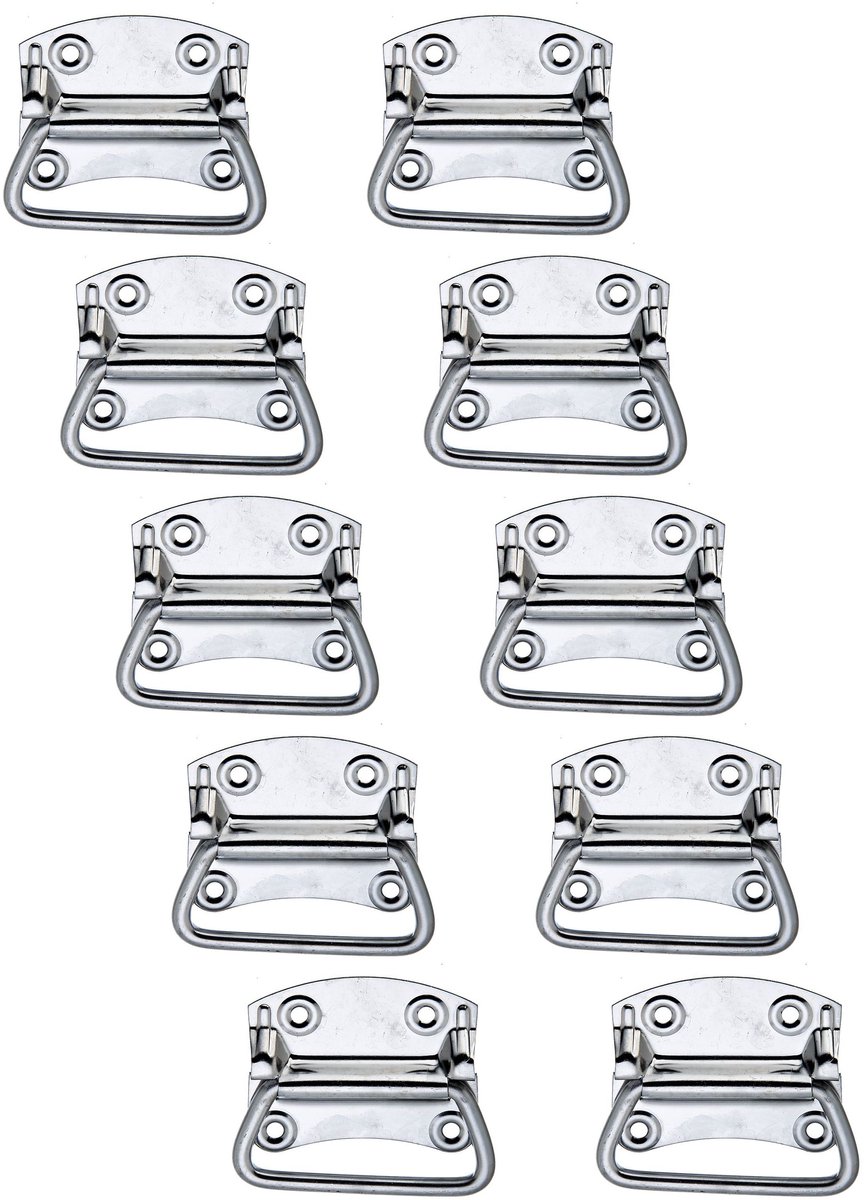 Alberts 852153 kistgreep | rvs | 92 x 80 mm | Set van 10