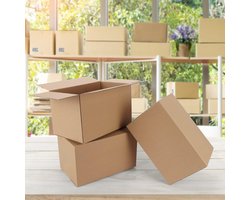 Candala 40 stuks vouwdozen, verzenddozen, 254 x 153 x 153 mm, stevige kleine dozen van golfkarton voor voorwerpen, speelgoed, schrijfwaren, kerstspakjes en kartonnen verzending
