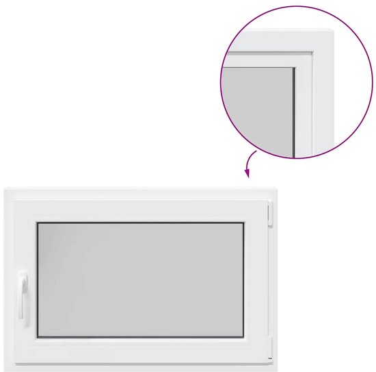 vidaXL Kelderraam RISOR 120x60 cm draaikiep-draai DIN links wit